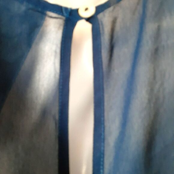 NWT Young Fabulous & Broke Blue Ombre Split Front/Back Sleeveless Top Sz XS $150 - Picture 6 of 8